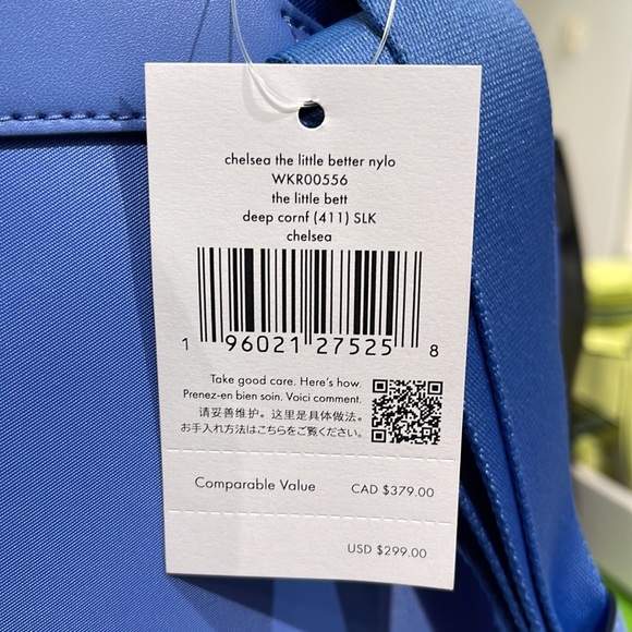 Kate Spade Chelsea Nylon Medium Backpack
Deep Cornflower 
NWT - Picture 12 of 16
